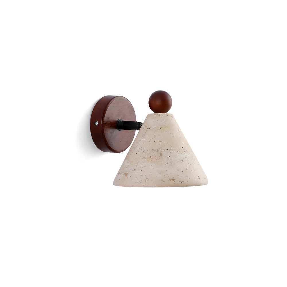 Basil travertin wandlamp