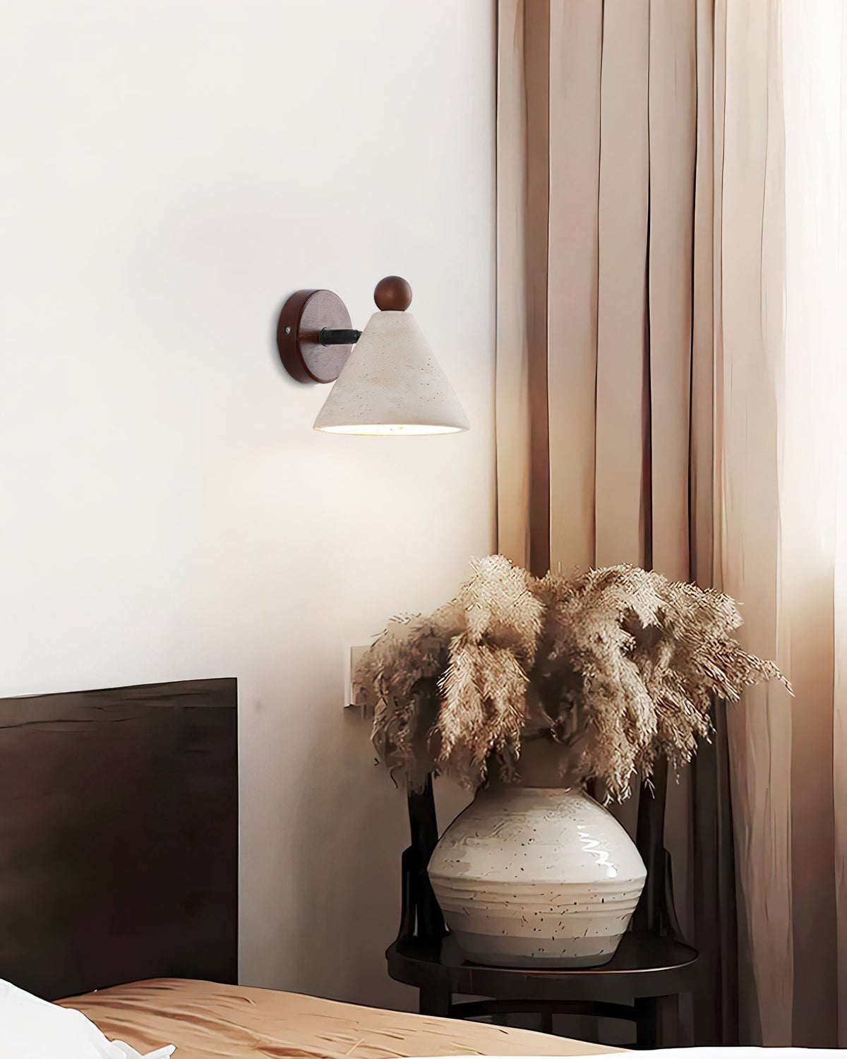 Basil travertin wandlamp