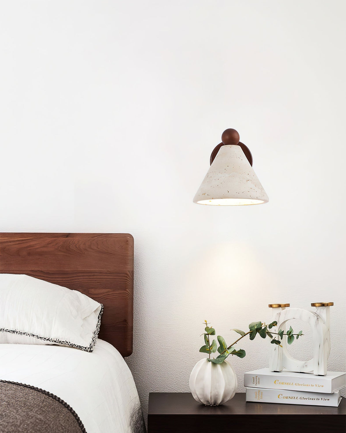 Basil travertin wandlamp