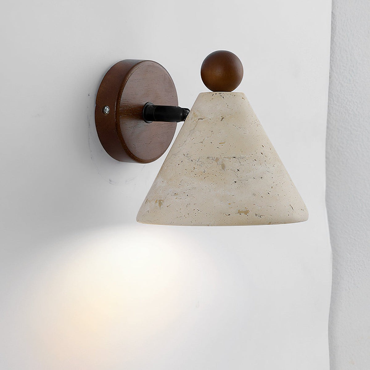 Basil travertin wandlamp