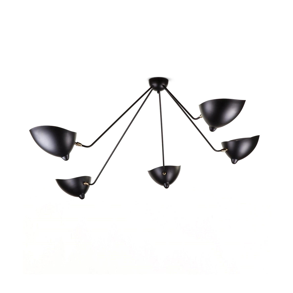 Elaoraine plafondlamp driearm zwart sculpturaal