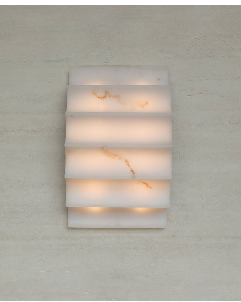 Dolax gelaagde albasten wandlamp
