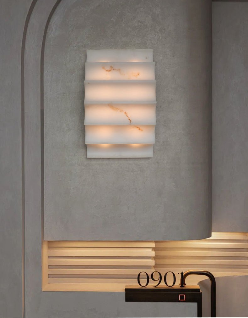 Dolax gelaagde albasten wandlamp