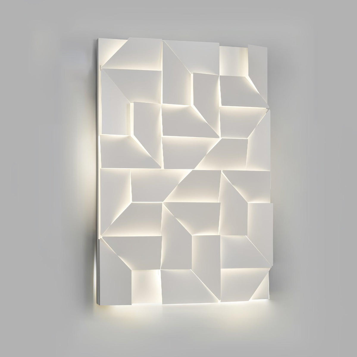 Wandlamp 3D Geometrische panelen gelaagde lichtkunst Afstandsbediening dimmen Modern