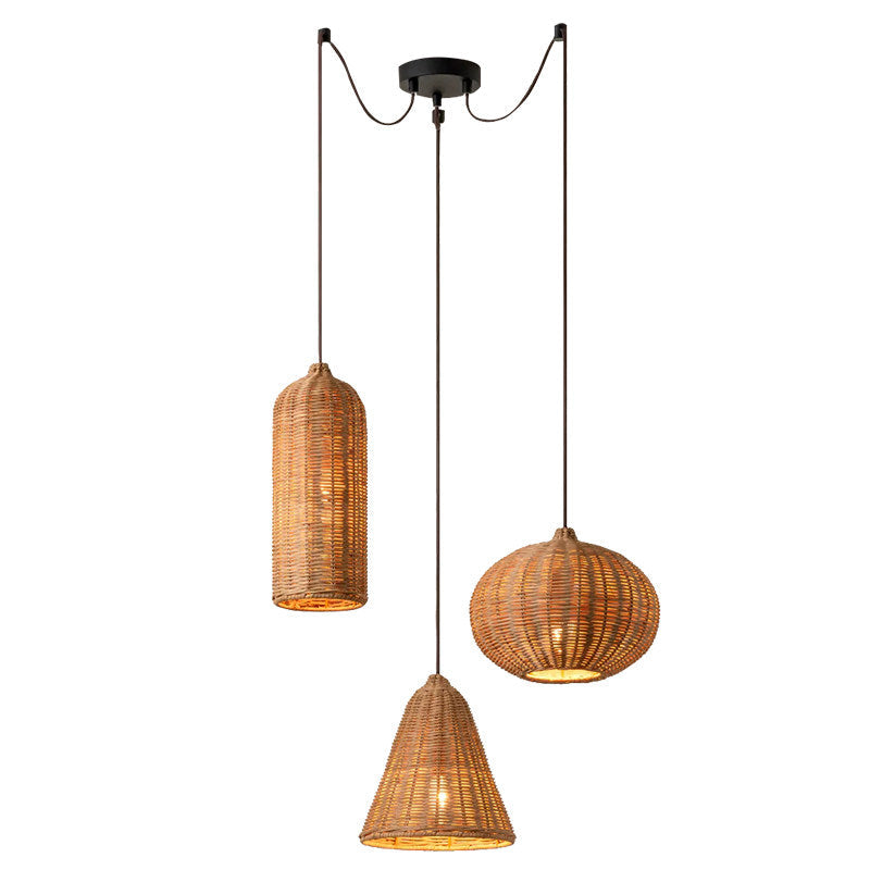Marleigh hanglamp van geweven rotan