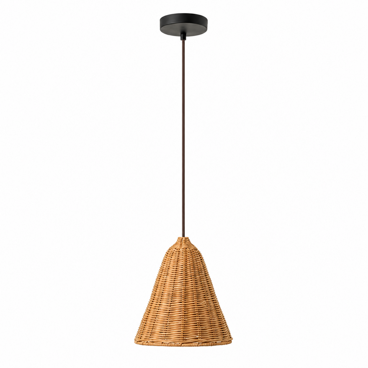 Marleigh hanglamp van geweven rotan