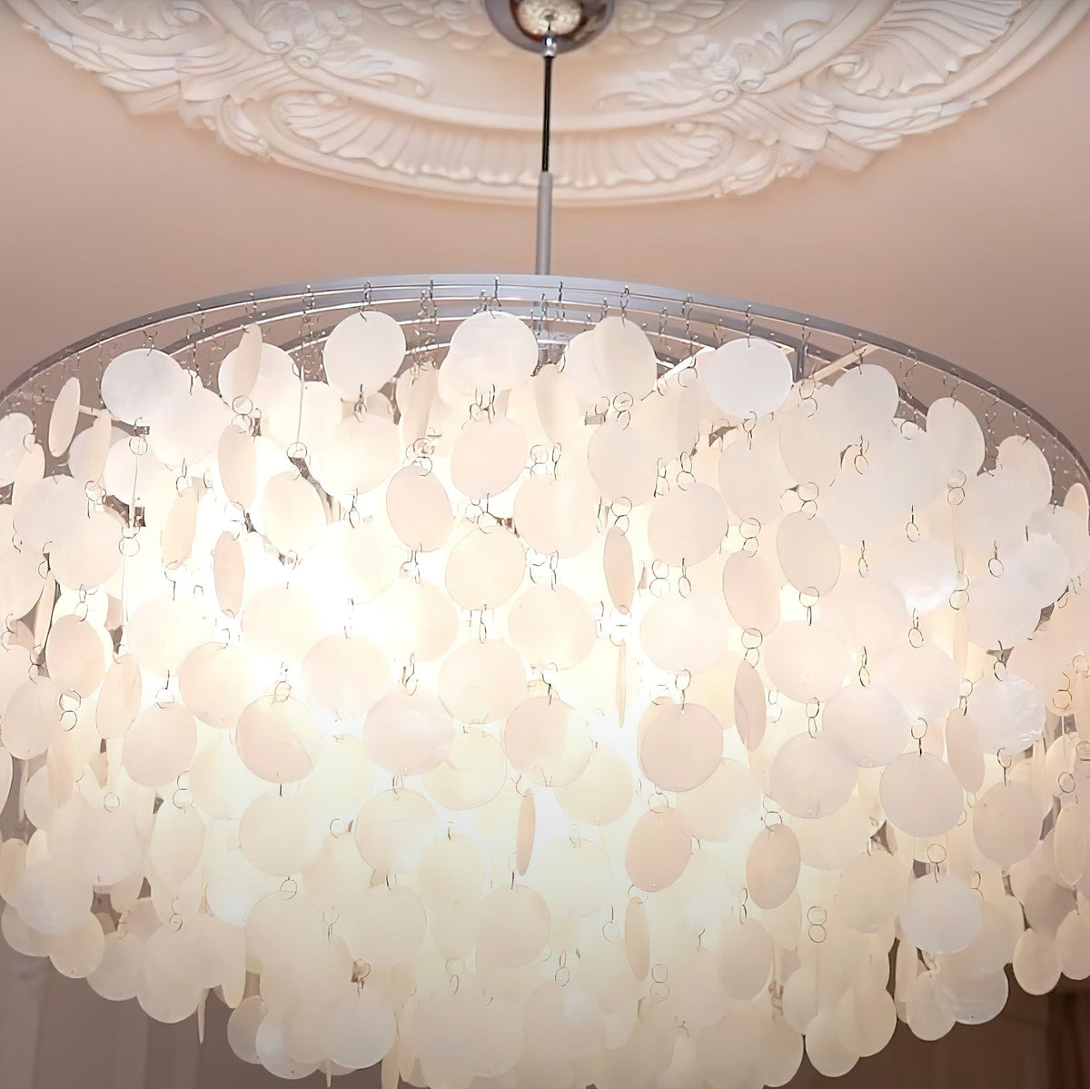 Rivena hanglamp Ronde Schelp Ring