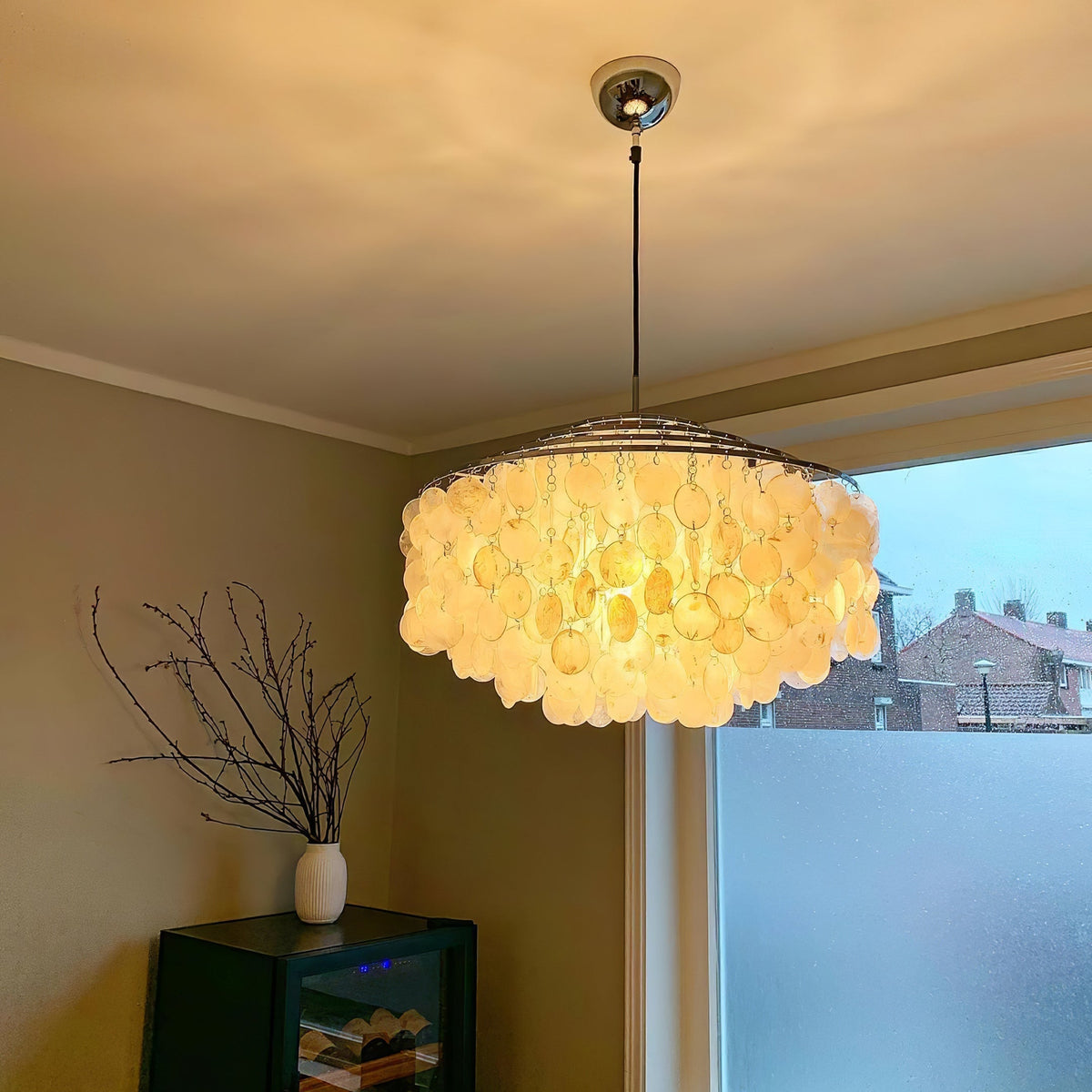 Rivena hanglamp Ronde Schelp Ring
