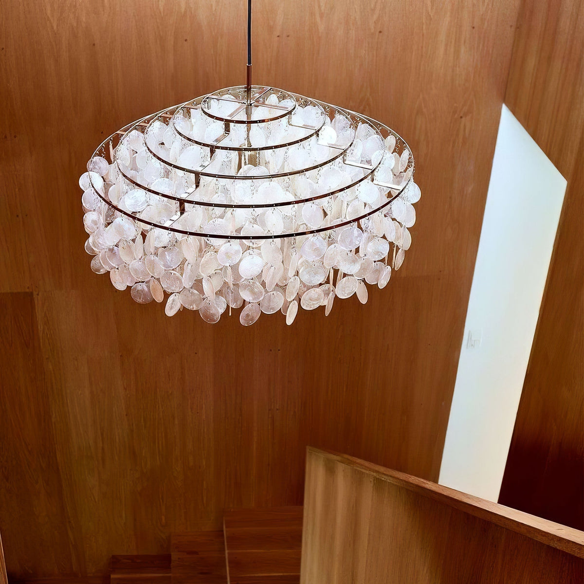 Rivena hanglamp Ronde Schelp Ring