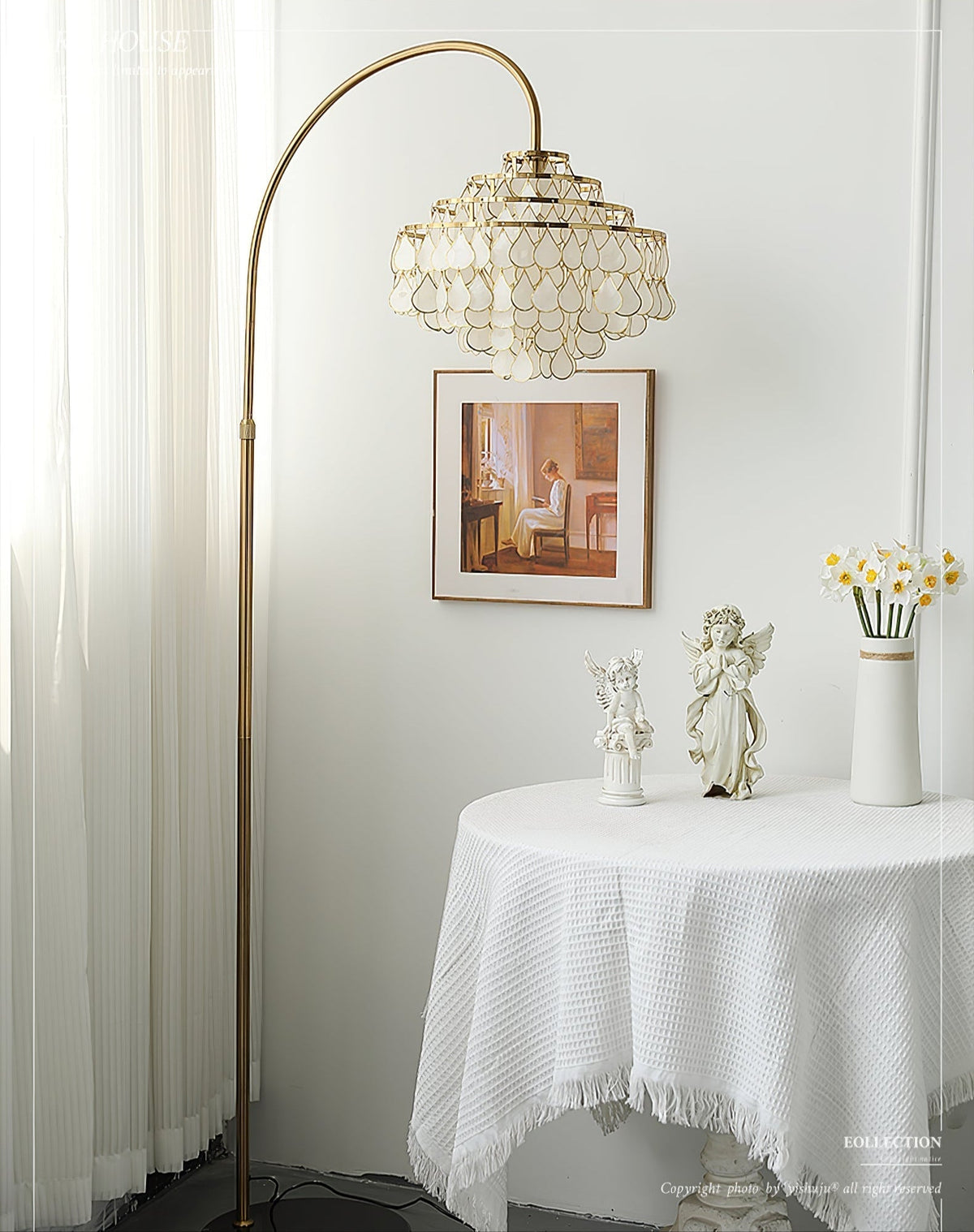 Emily vloerlamp in goudkleurige afwerking
