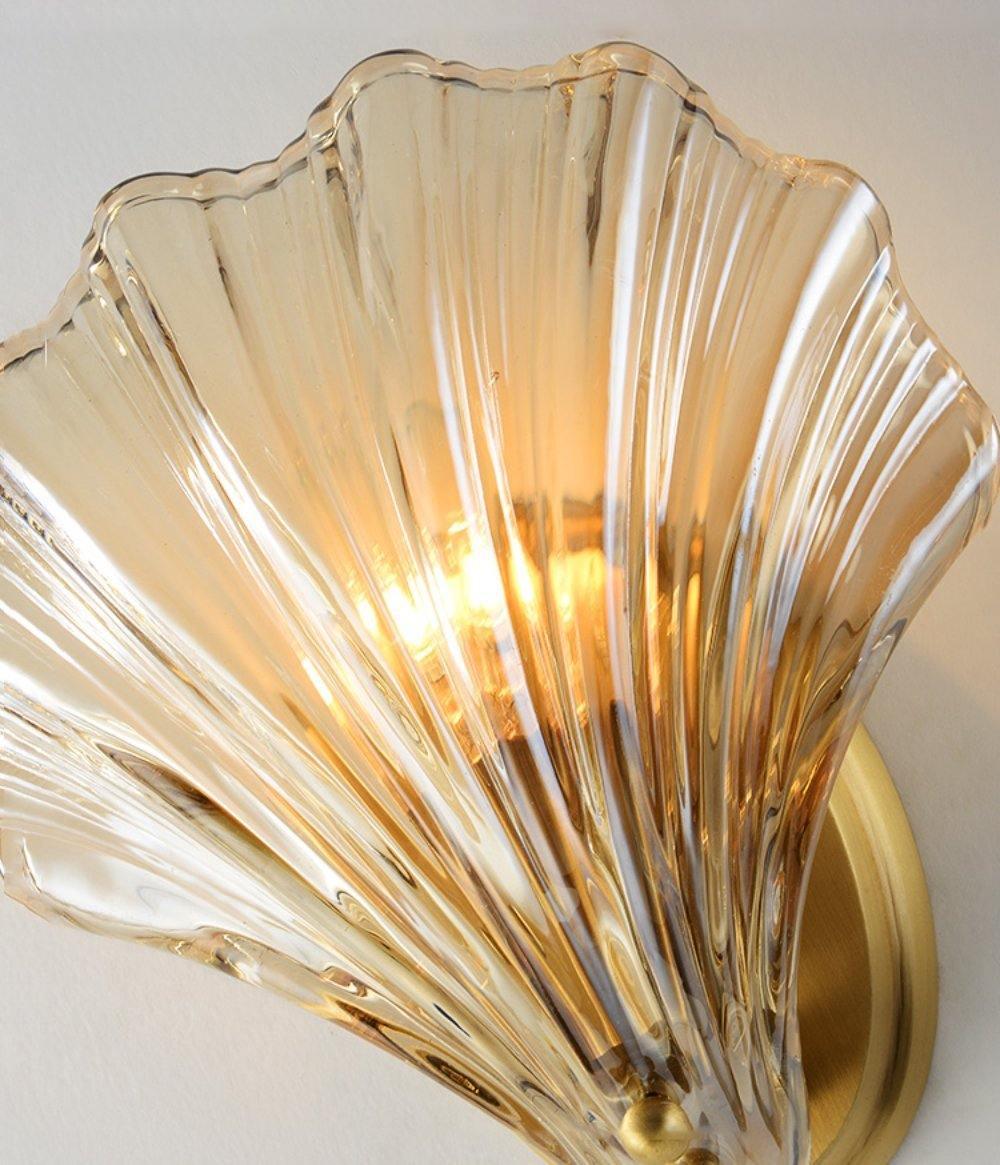 Neo Premium elegantie wandlamp van messing met glazen kap