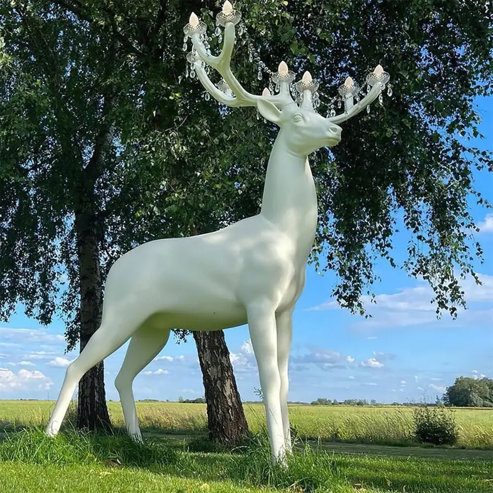Veluaine vloerlamp hertfiguur speels artistiek