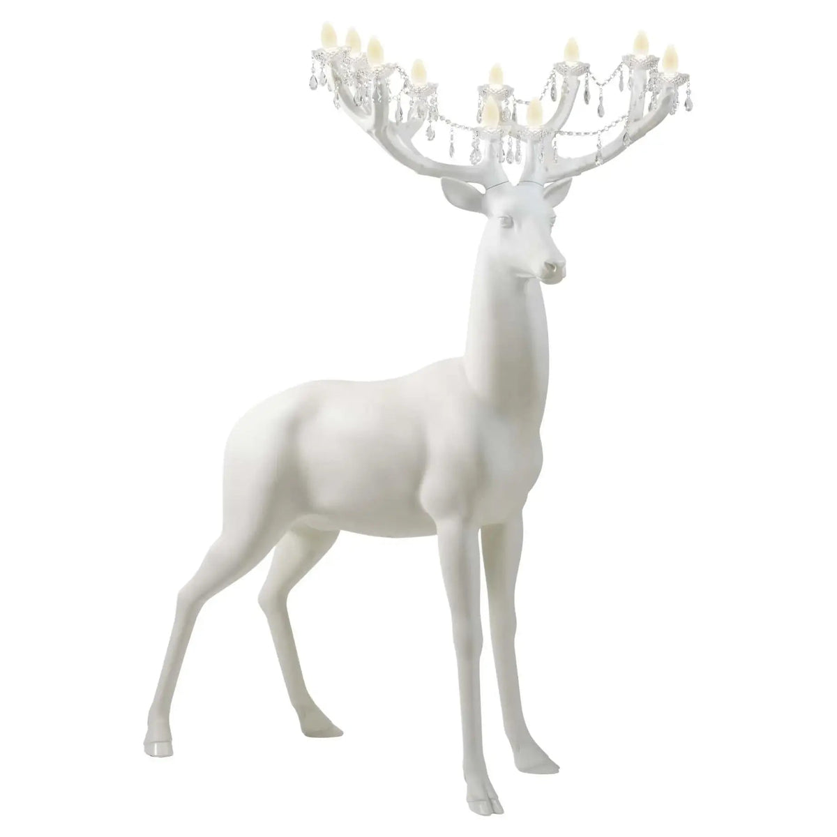 Veluaine vloerlamp hertfiguur speels artistiek