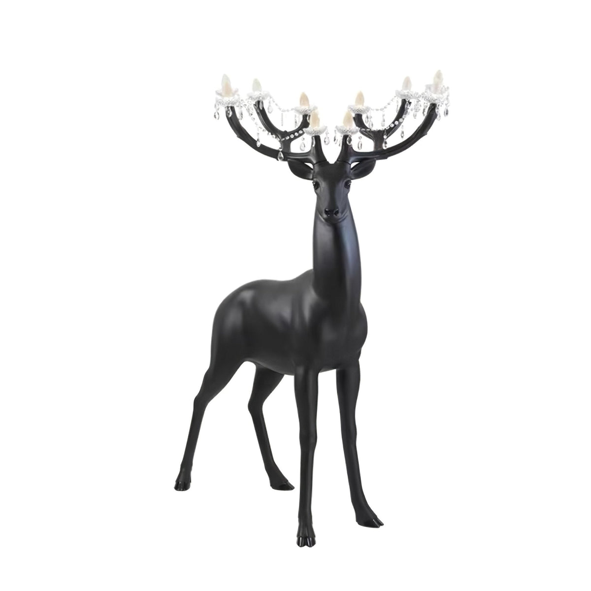 Veluaine vloerlamp hertfiguur speels artistiek