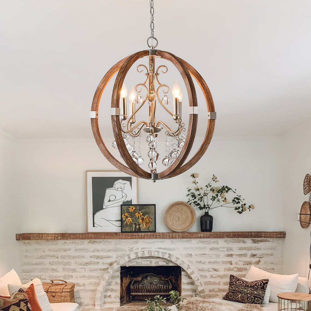 Aldalette houten hanglamp