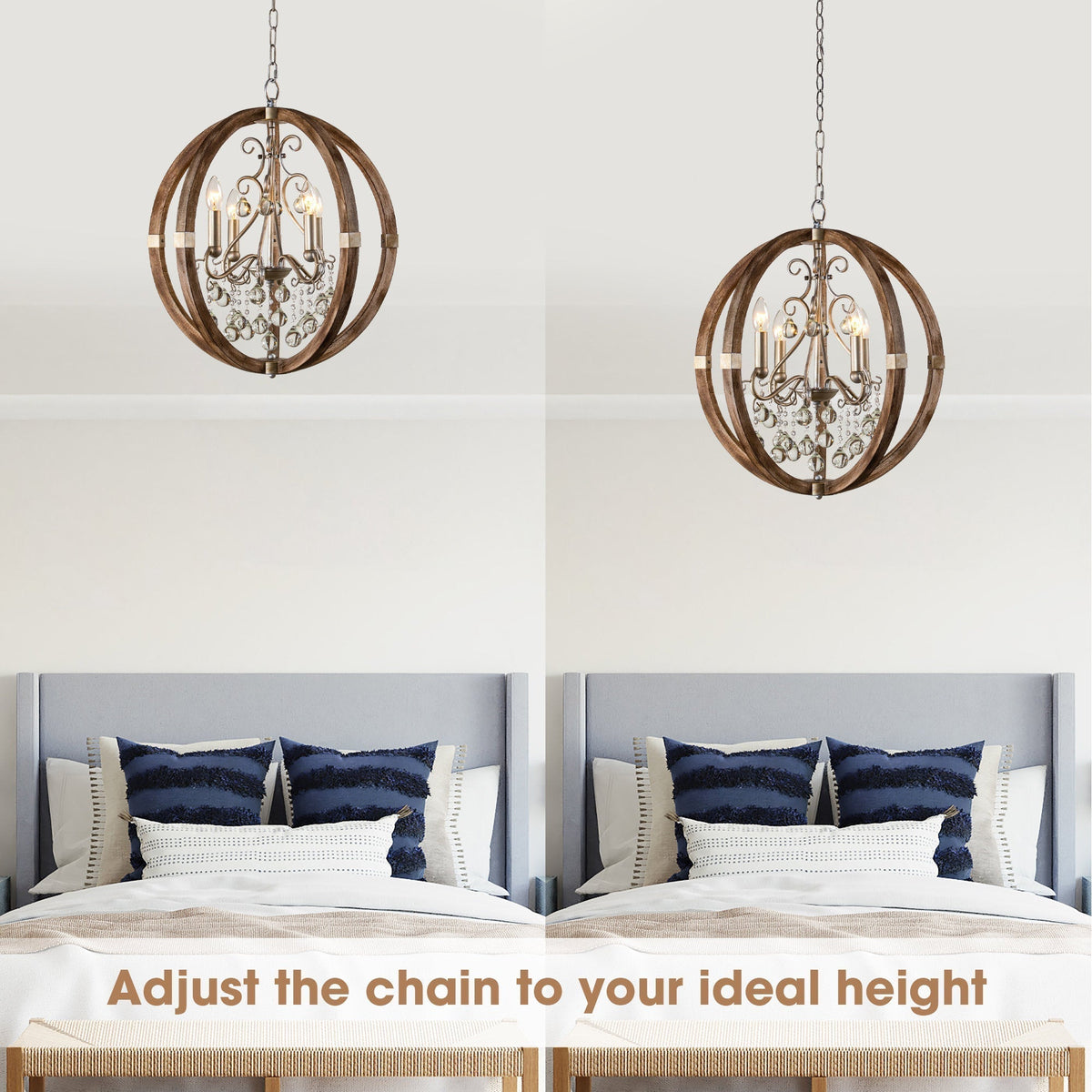 Aldalette houten hanglamp