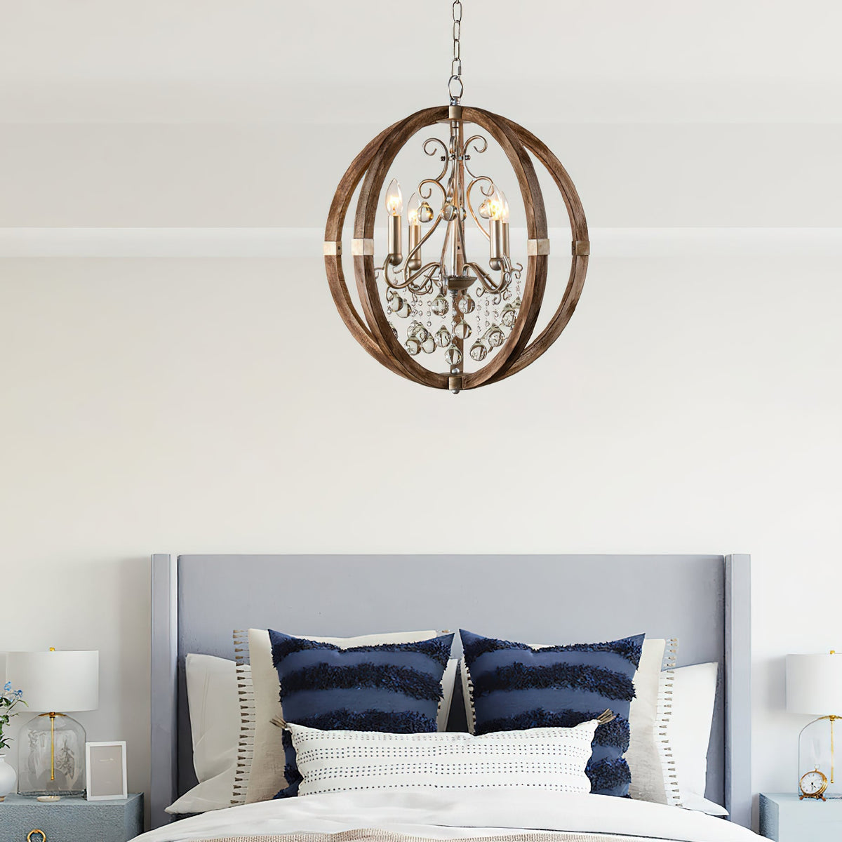 Aldalette houten hanglamp
