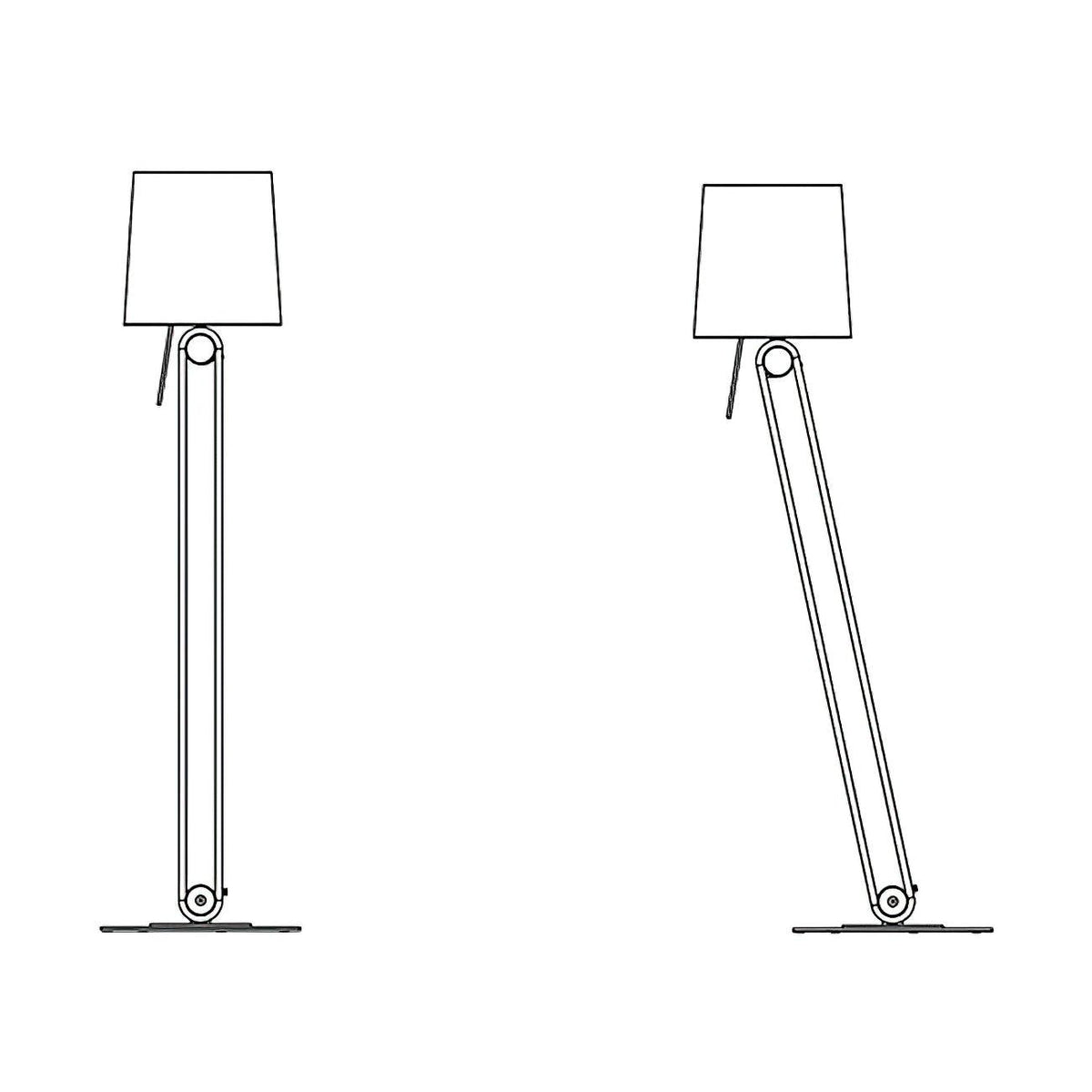 Zarina Minimalistische vloerlamp met stoffen kap