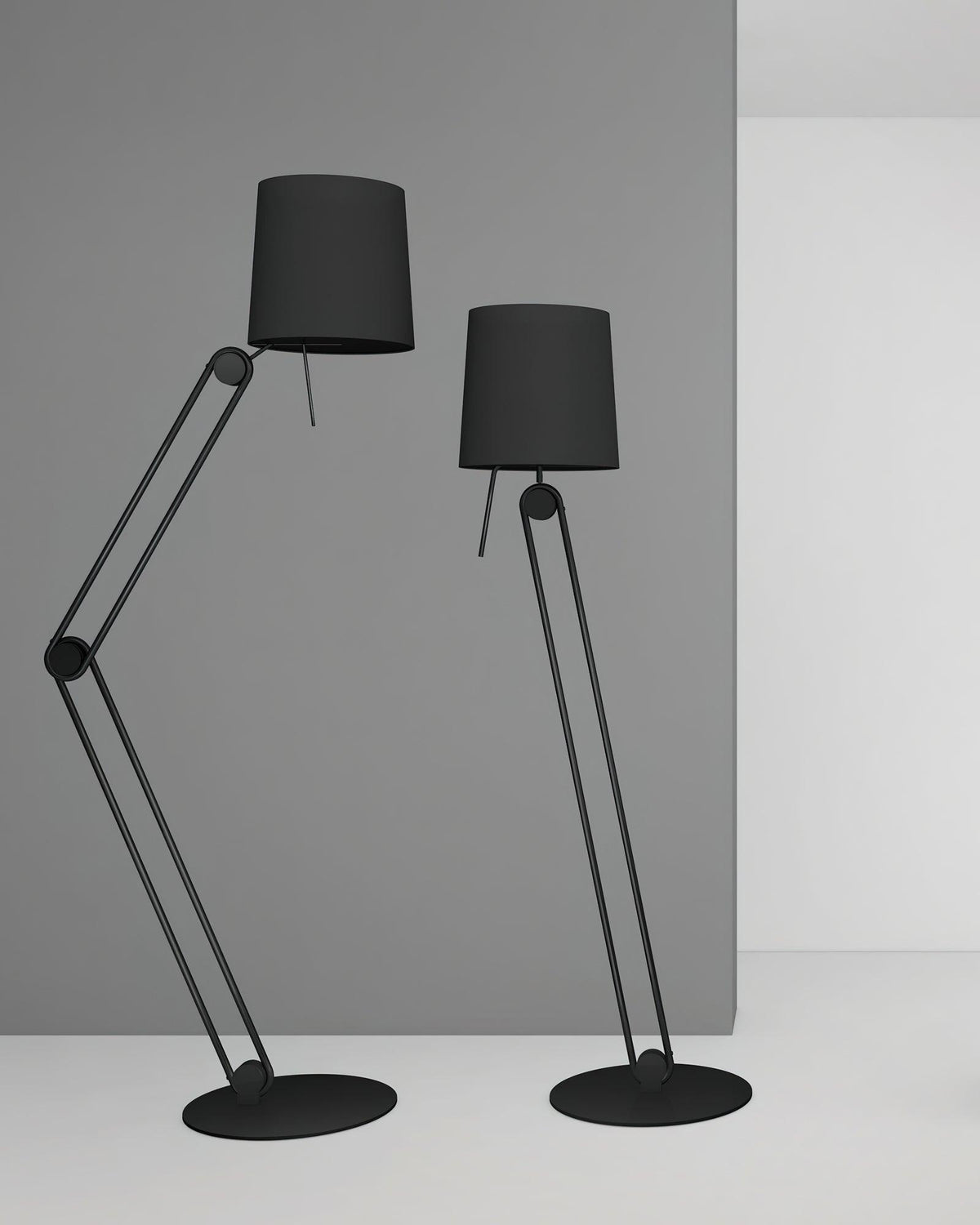 Zarina Minimalistische vloerlamp met stoffen kap