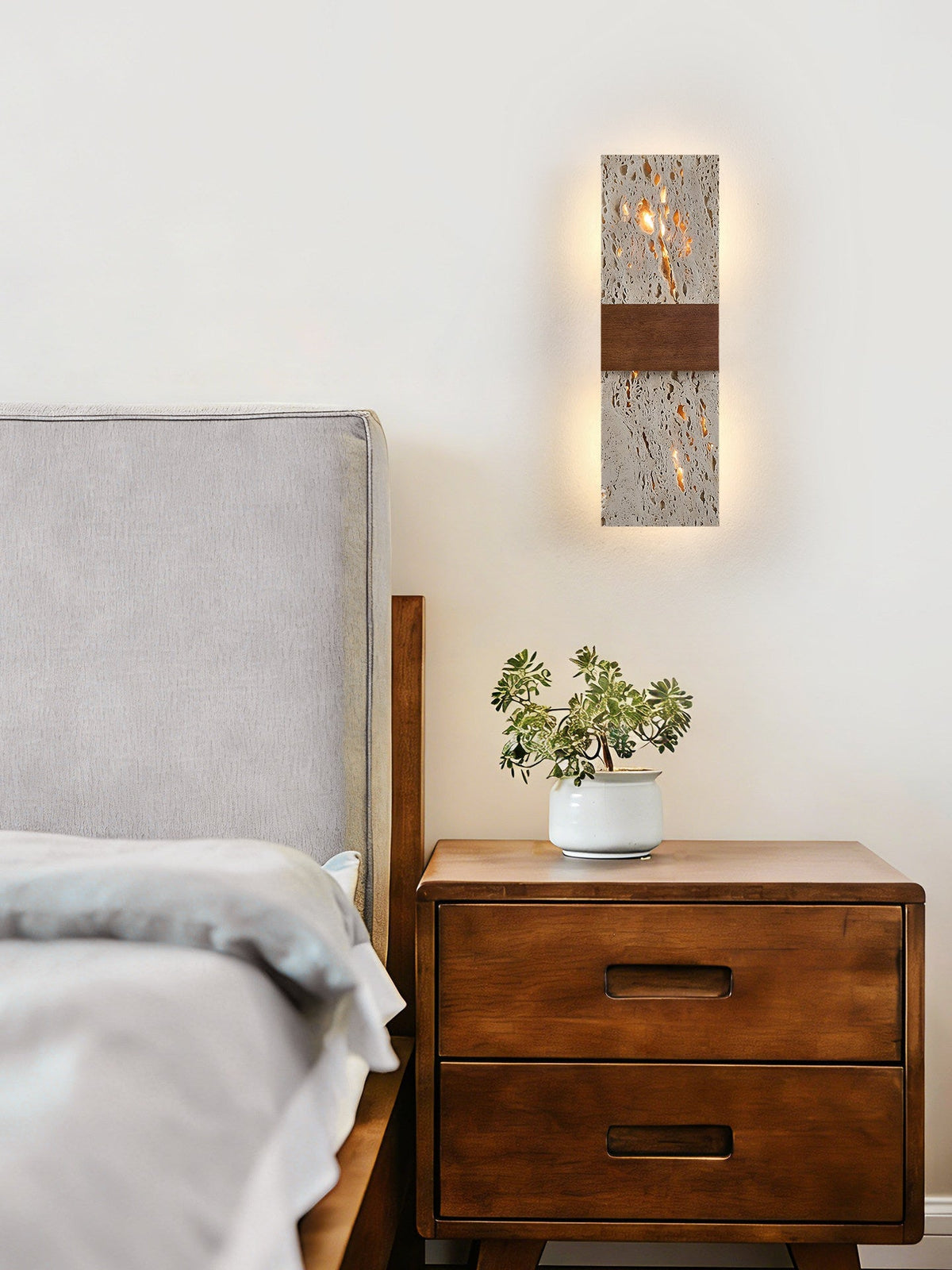 Lucen travertin wandlamp