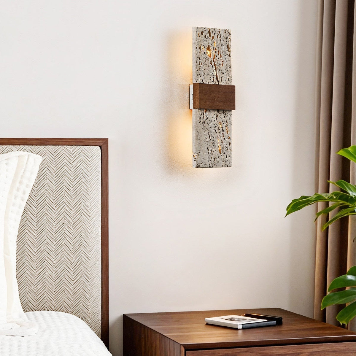 Lucen travertin wandlamp