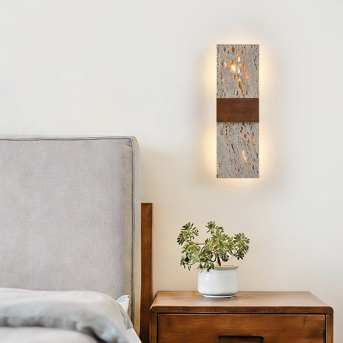 Lucen travertin wandlamp