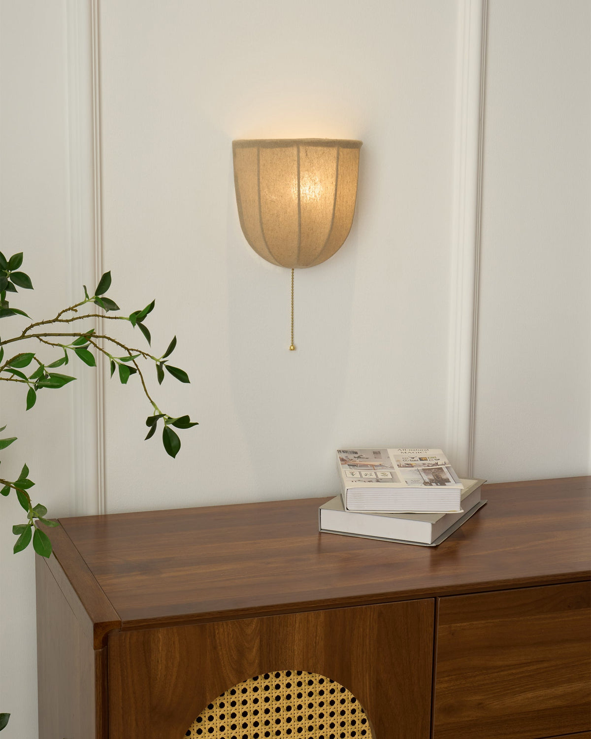 Griswold wandlamp met linnen stof