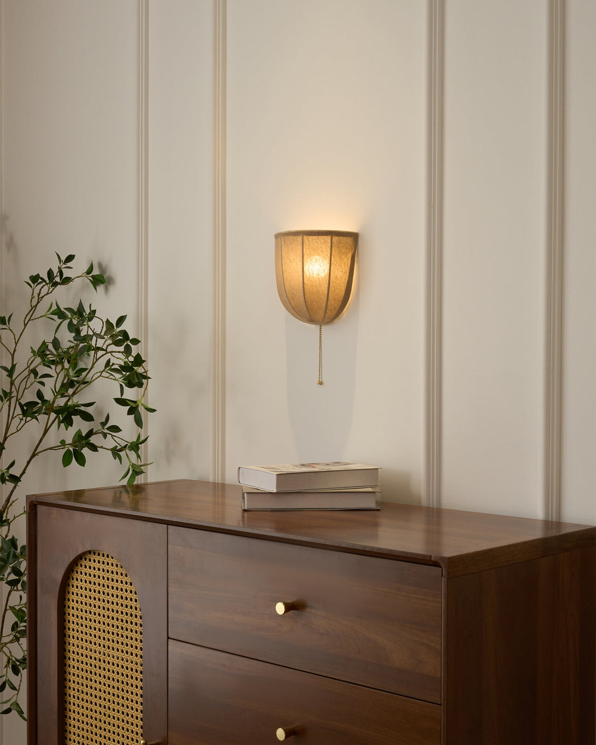 Griswold wandlamp met linnen stof