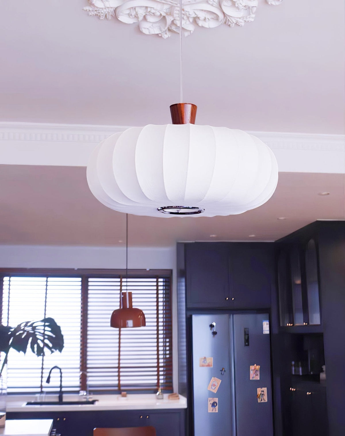 Aldeelia hanglamp van zijden hout in retrostijl