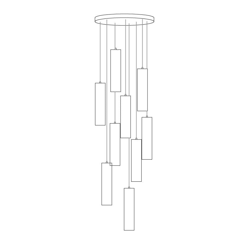 Lunexi cluster Albast Hanglamp