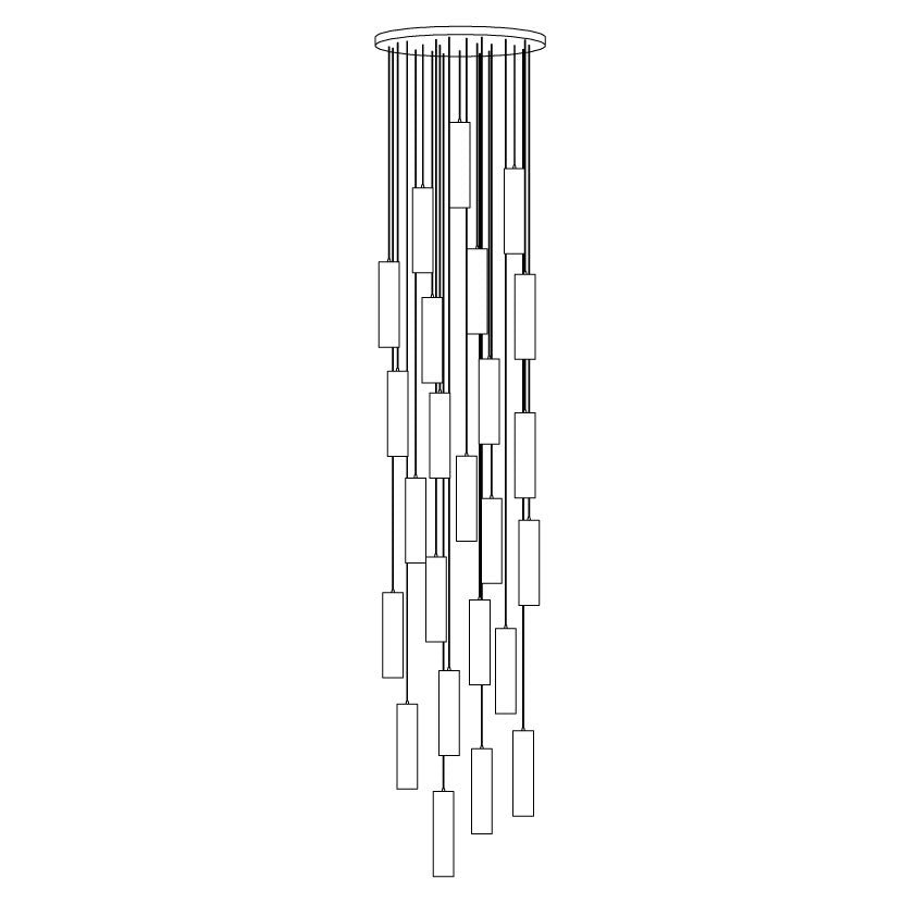 Lunexi cluster Albast Hanglamp