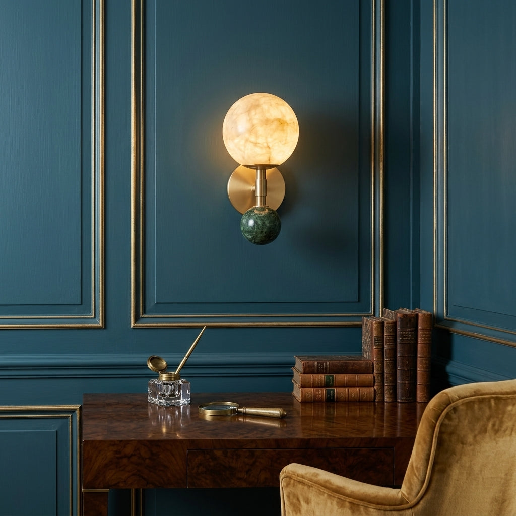 Tarrowcombe albast wandlamp