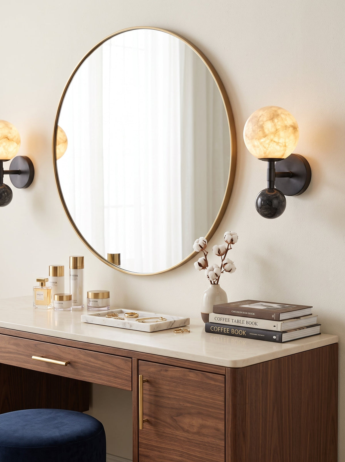 Tarrowcombe albast wandlamp