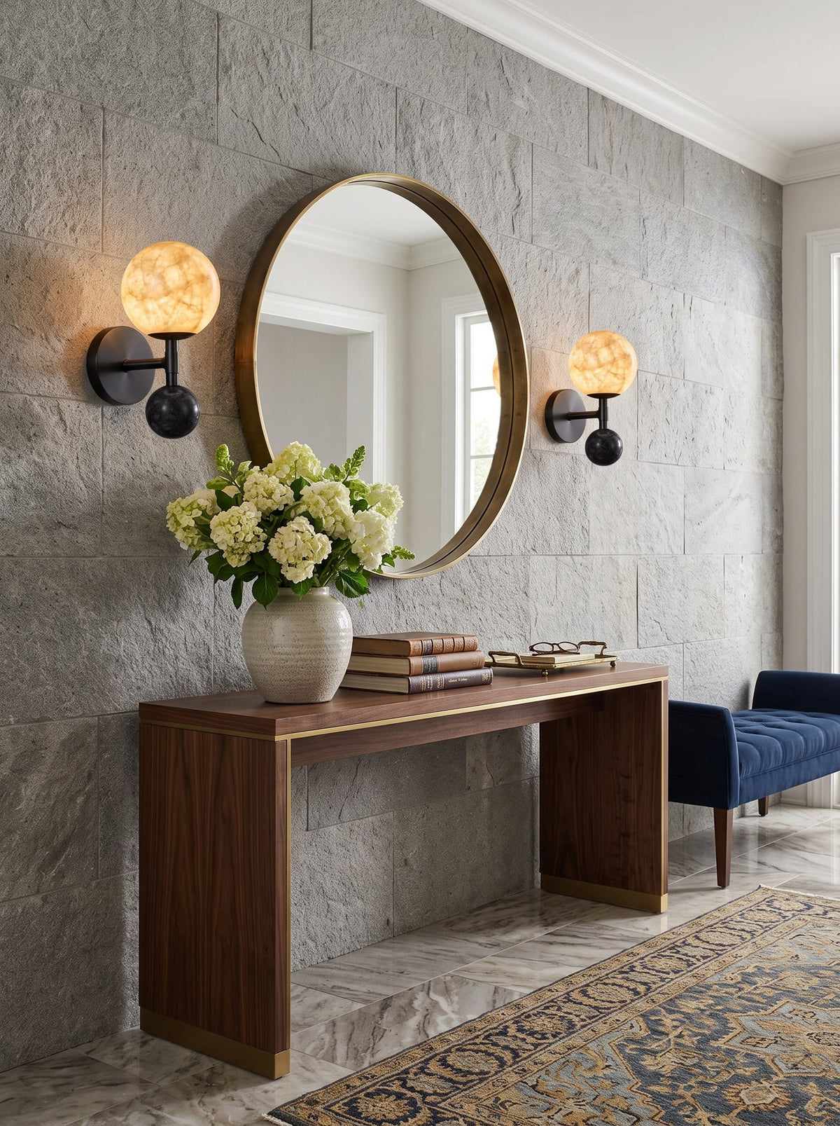 Tarrowcombe albast wandlamp