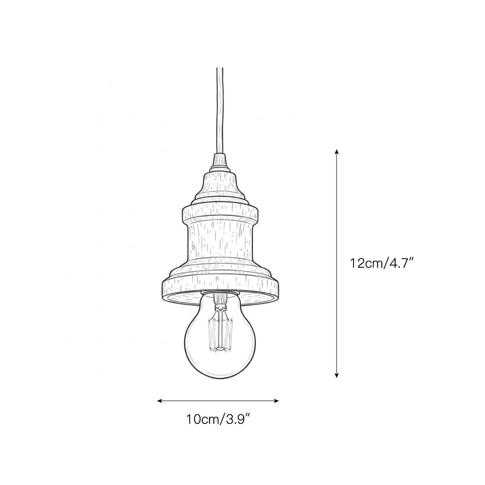 Silvares houten hanglamp