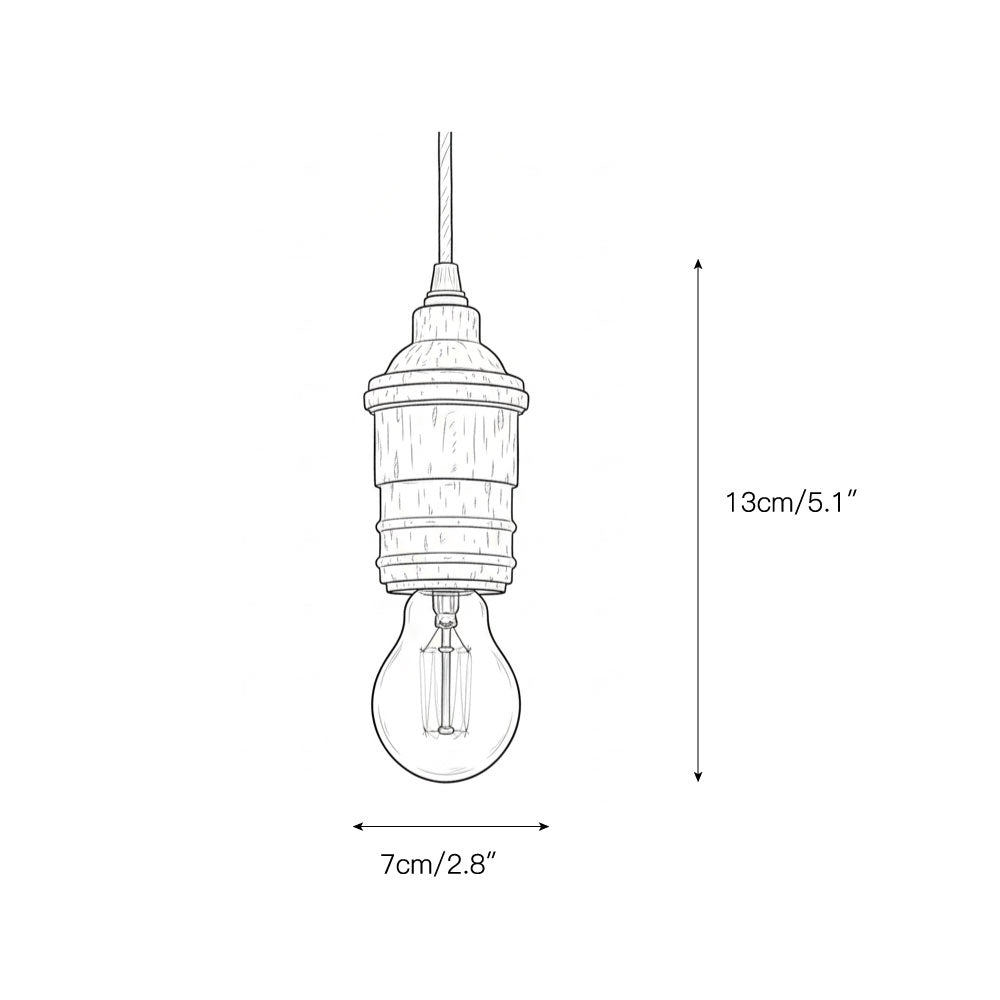 Silvares houten hanglamp