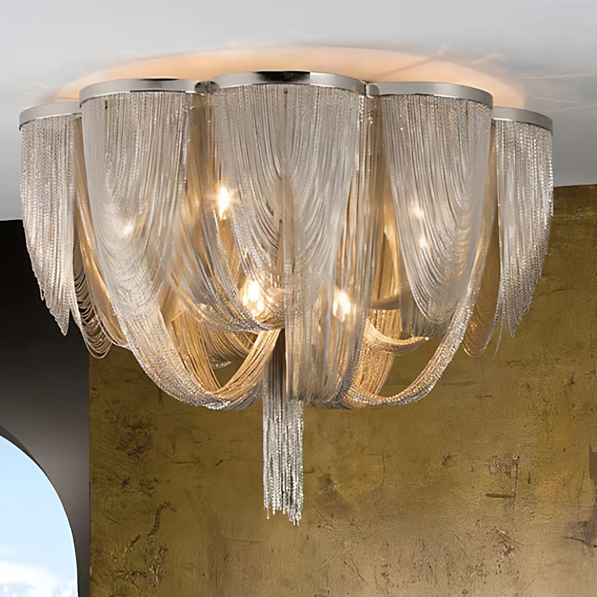 Selenelle plafondlamp met ketting en tassel