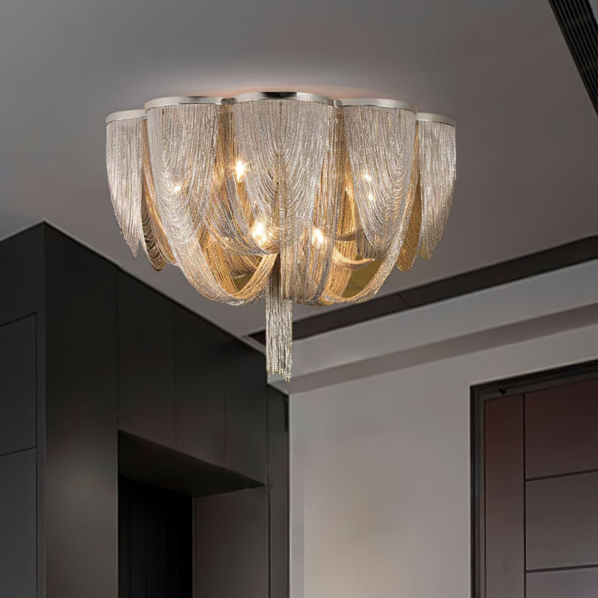 Selenelle plafondlamp met ketting en tassel