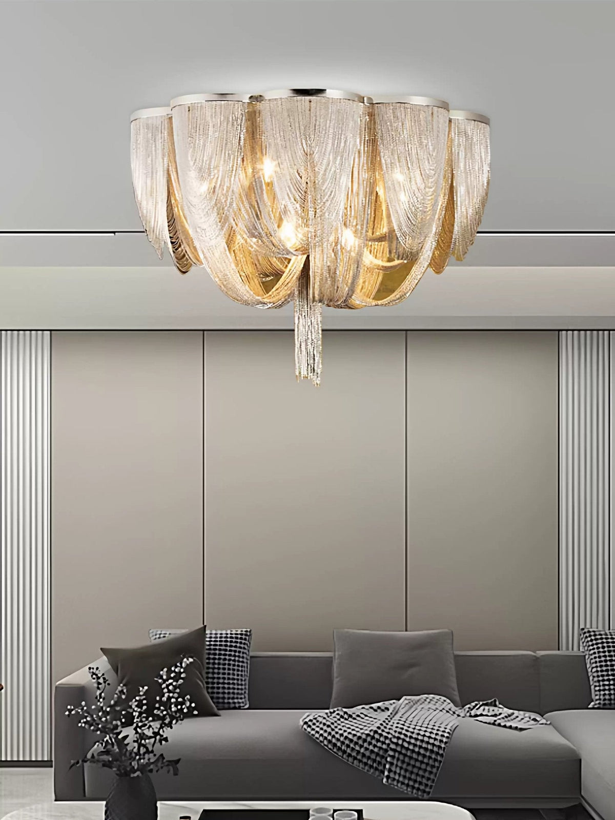 Selenelle plafondlamp met ketting en tassel