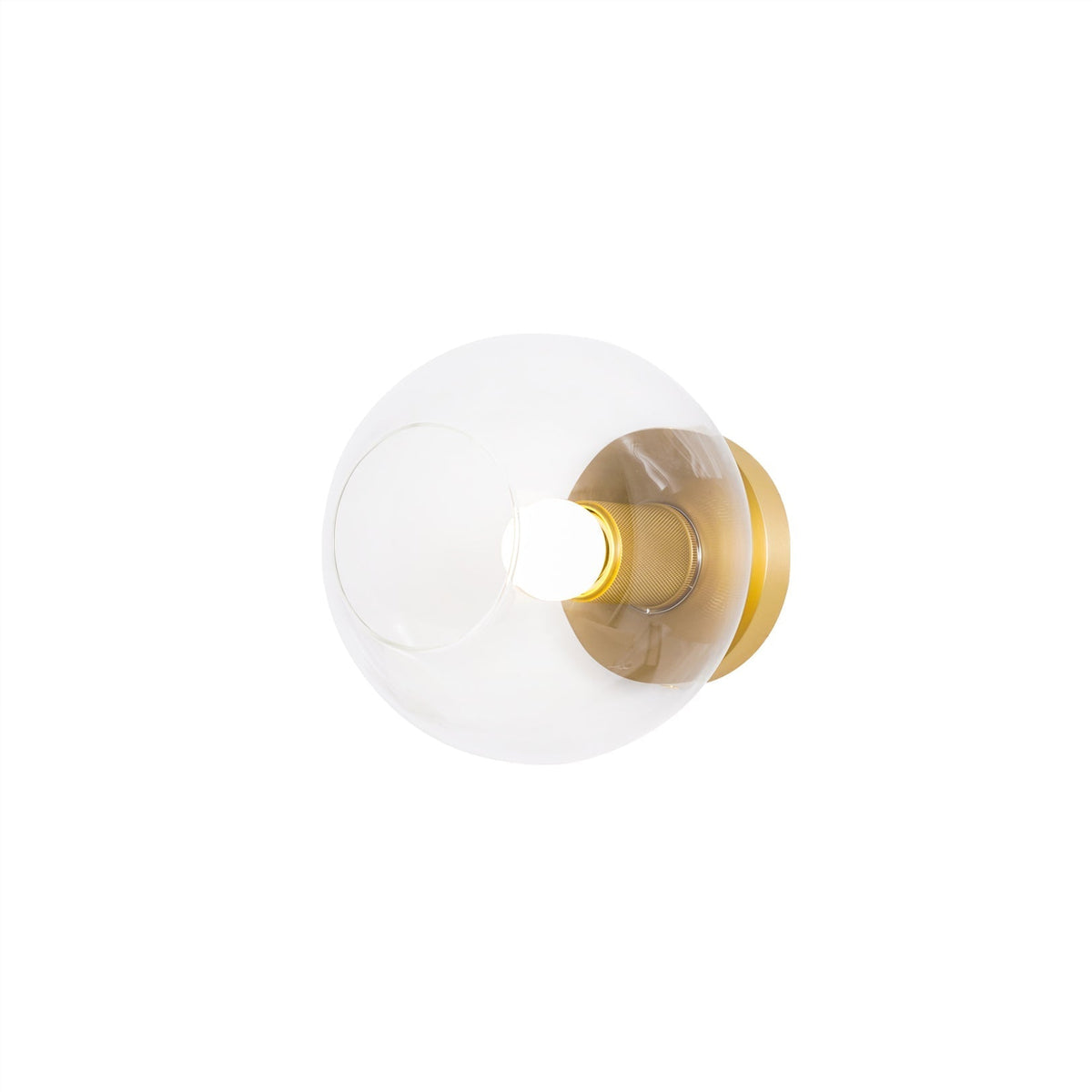 Elthyn plafondlamp conische kap glas messing minimalistisch industrieel