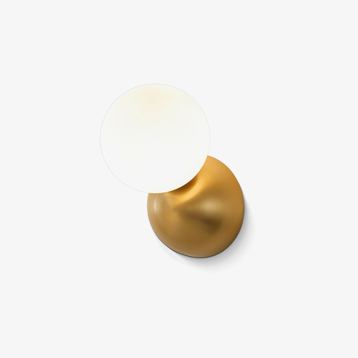 Velirina Bolvormig Glas Messing Wandlamp