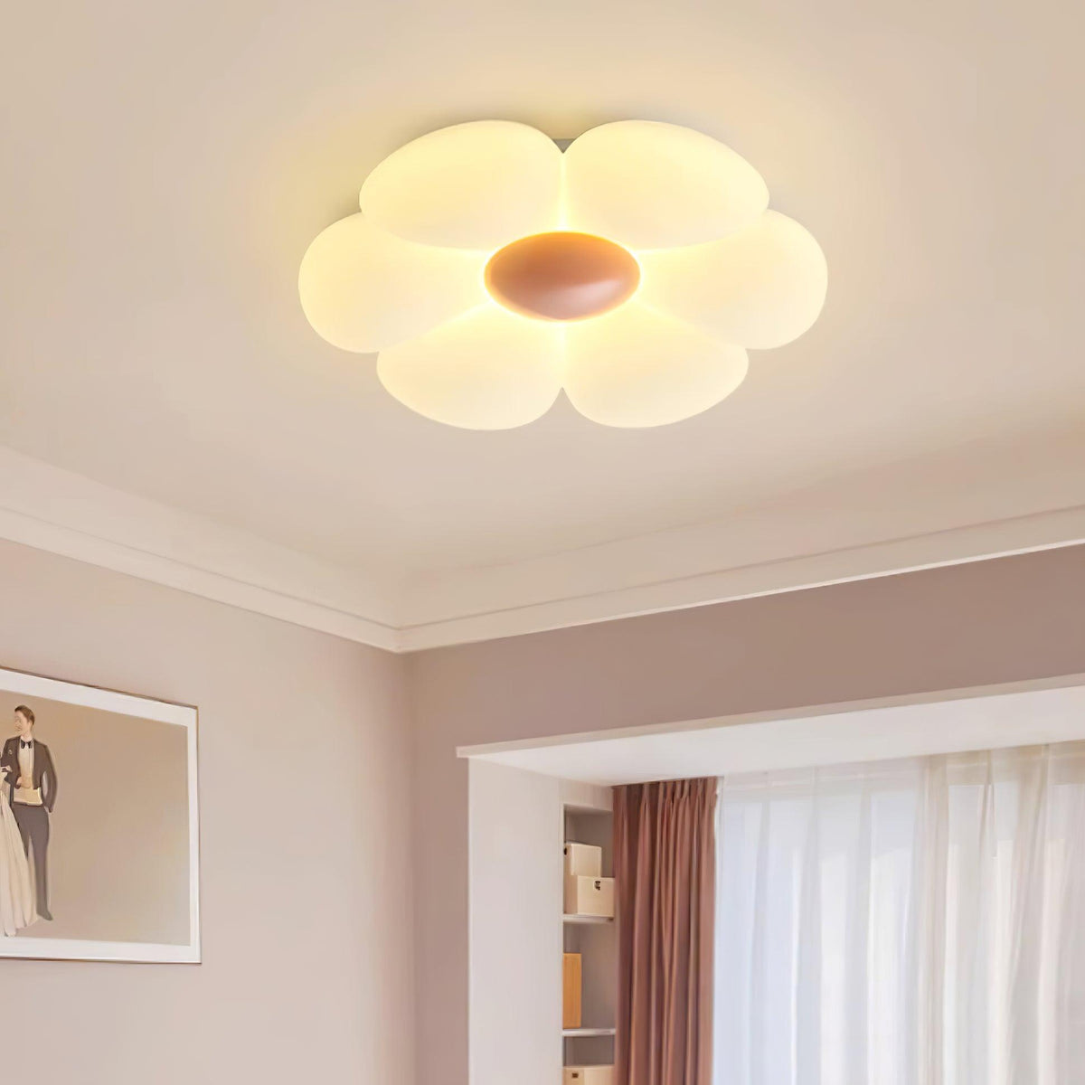 Liorinella plafondlamp Six-Leaf Flower voor kinderkamer