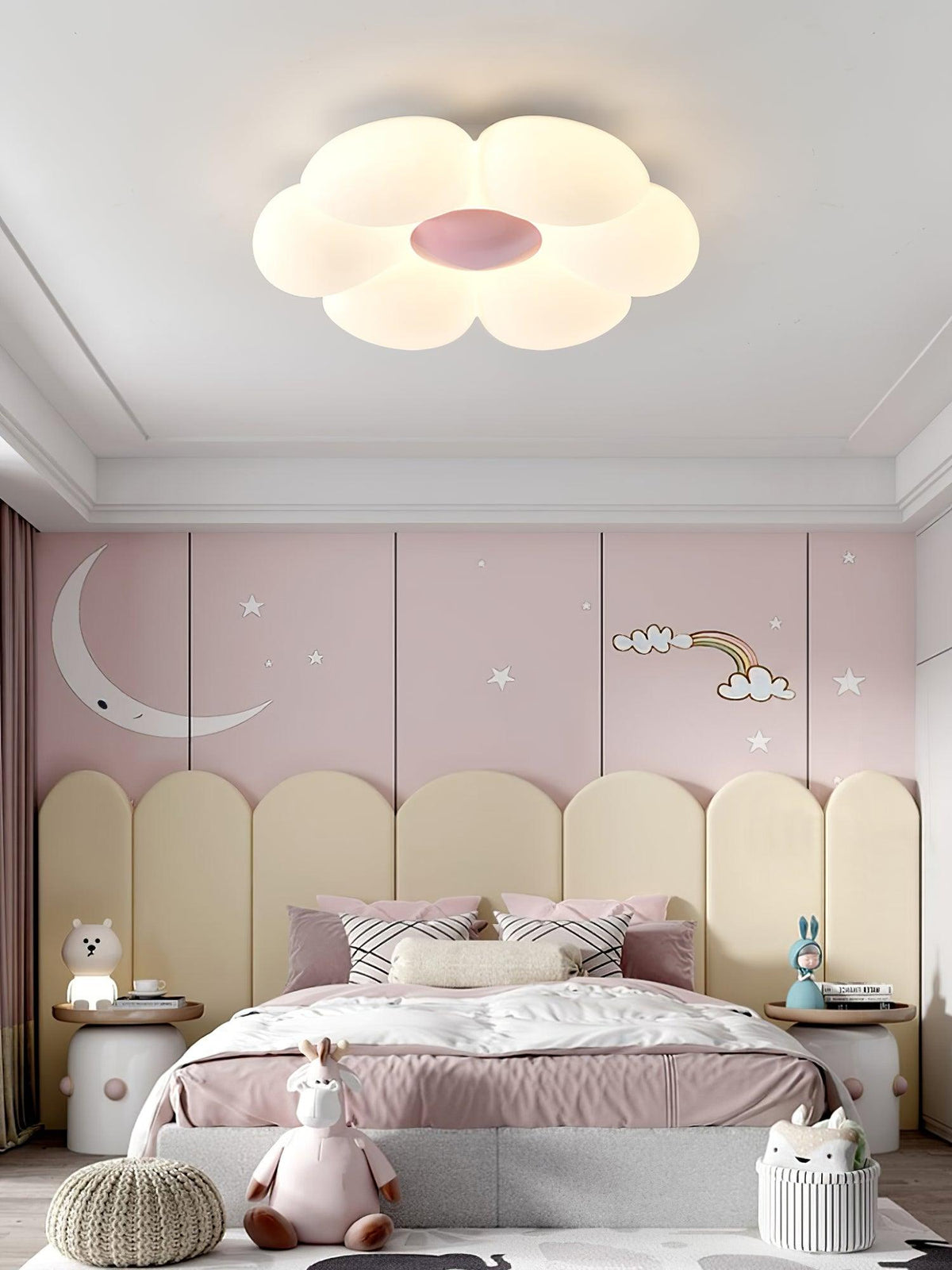 Liorinella plafondlamp Six-Leaf Flower voor kinderkamer