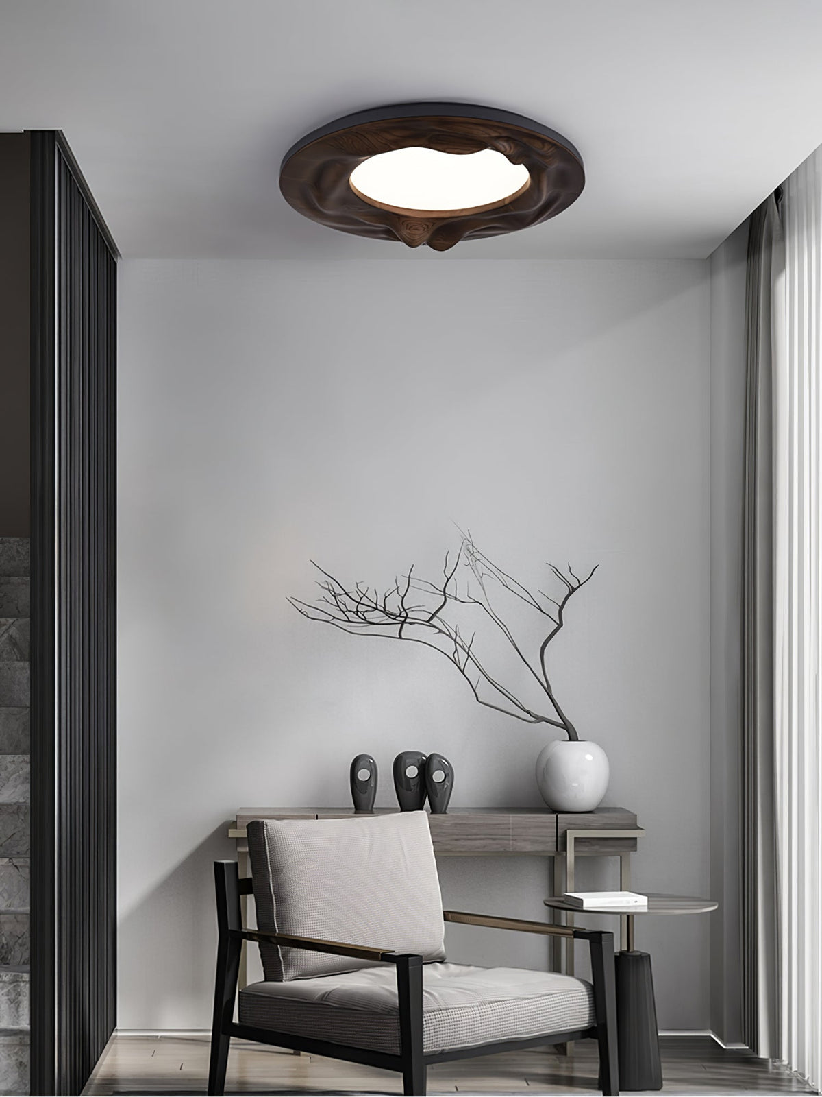 Rinarena plafondlamp houten lijst organisch minimalistisch