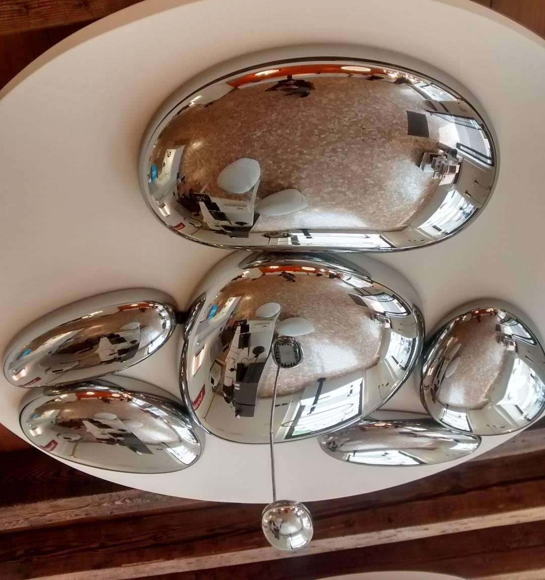 Vostix Plafondlamp Chroom Kiezelvorm modern