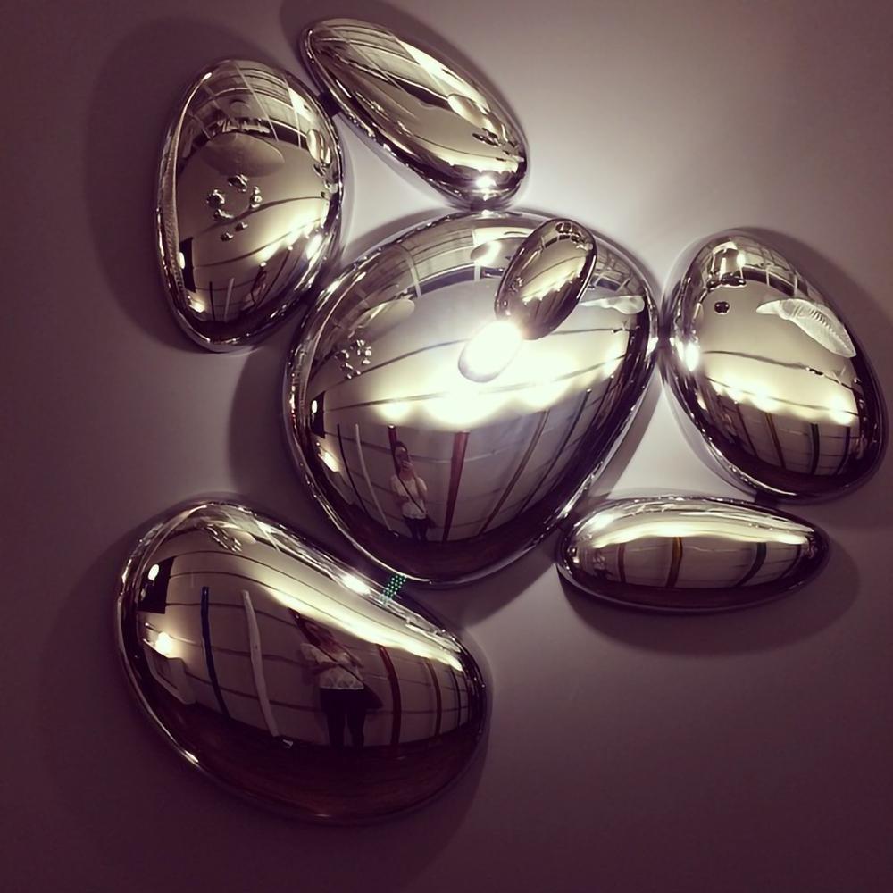 Vostix Plafondlamp Chroom Kiezelvorm modern