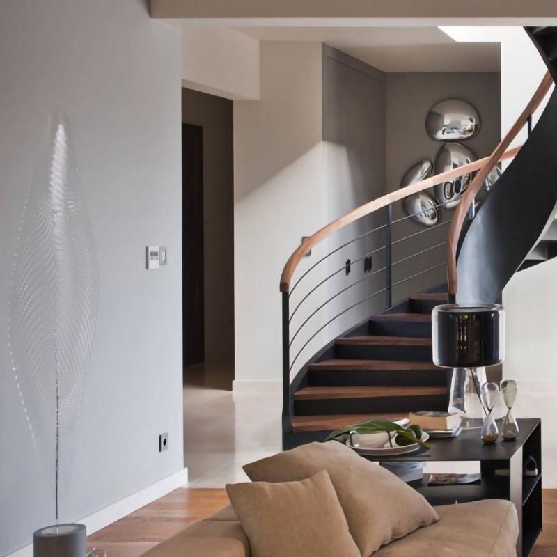 Vostix Plafondlamp Chroom Kiezelvorm modern