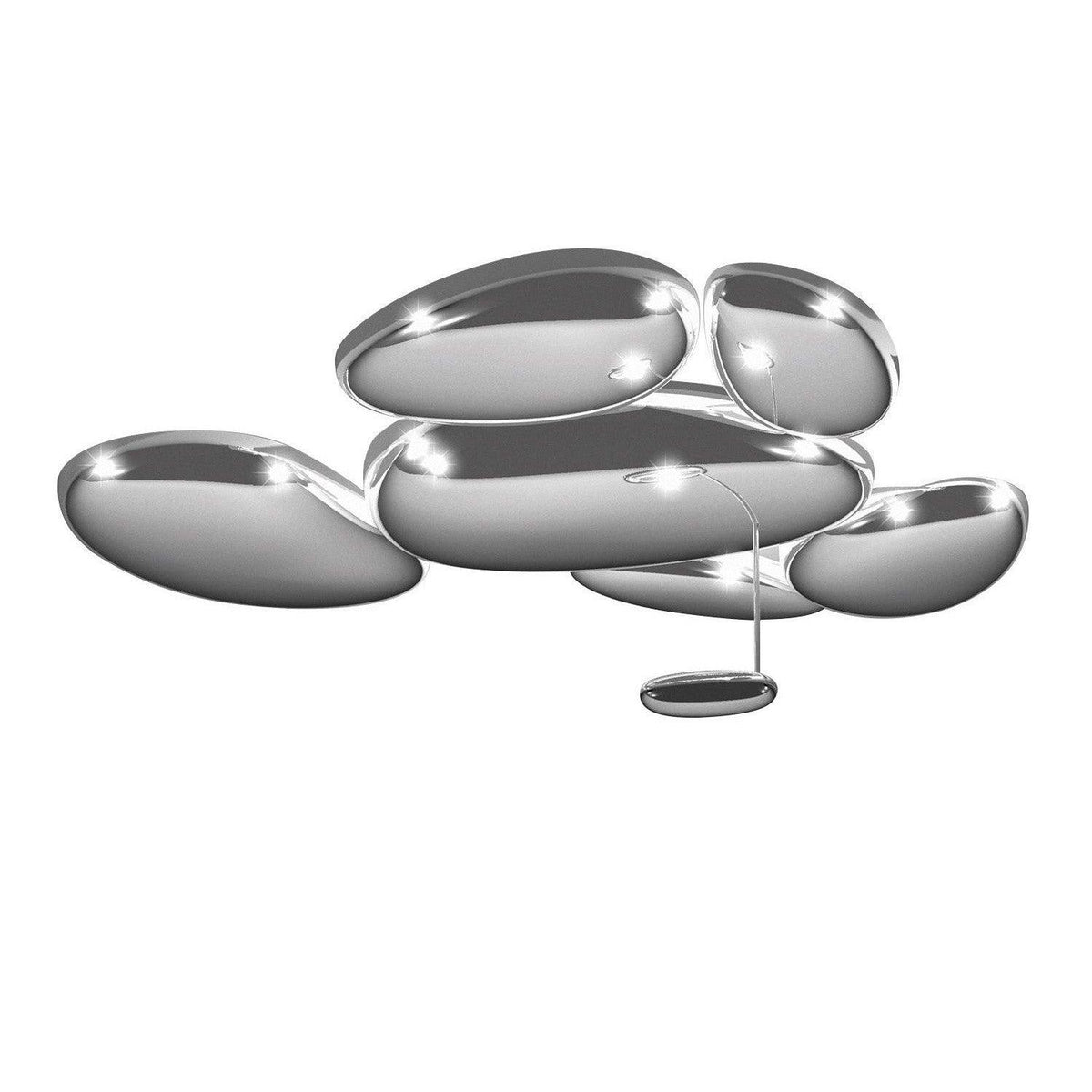 Vostix Plafondlamp Chroom Kiezelvorm modern