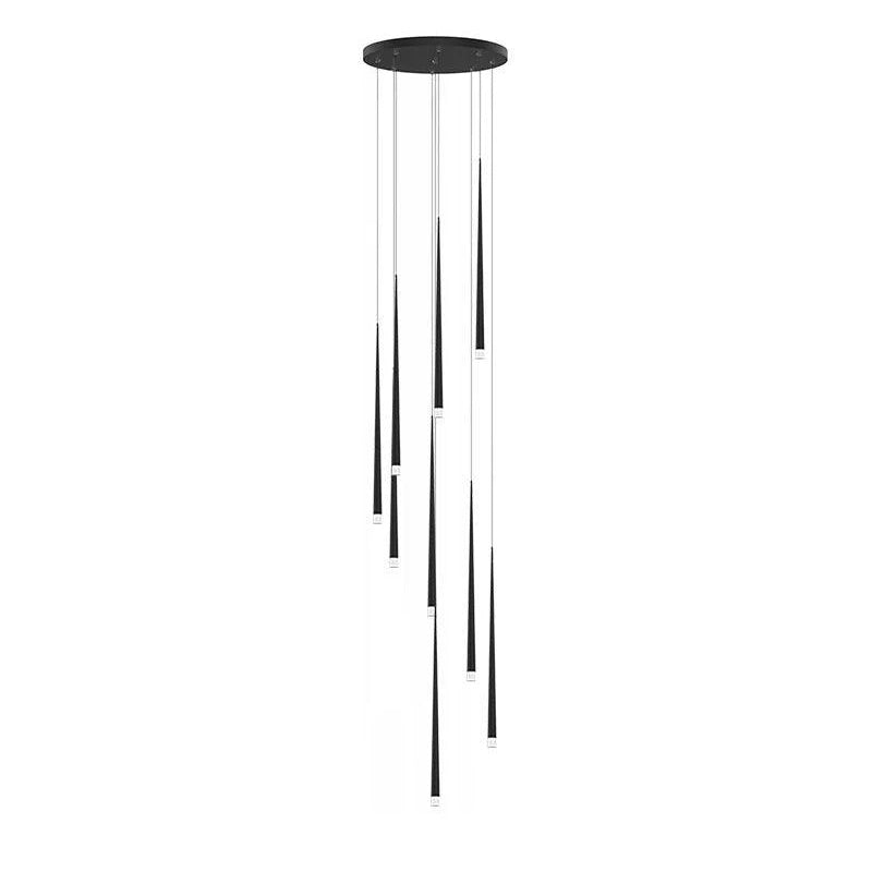 Reveno Kroonluchter Slender Cone Lineair Zwart Minimalistisch