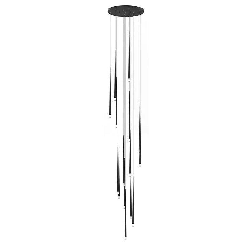 Reveno Kroonluchter Slender Cone Lineair Zwart Minimalistisch